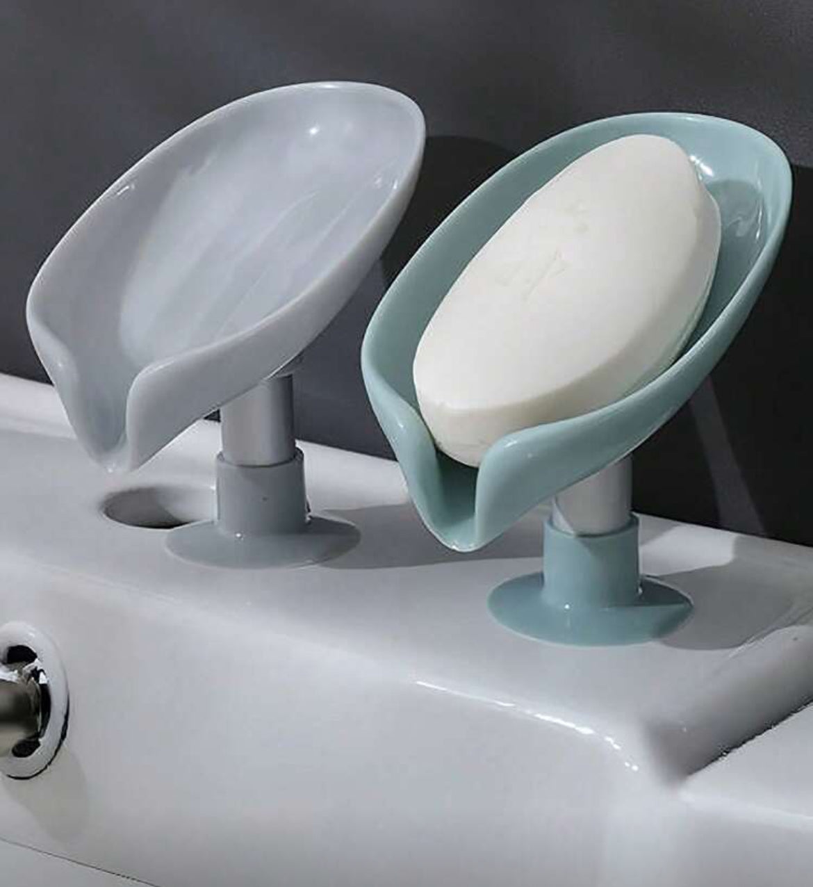 Soap Saver | Draining Bathroom Soap Dish Holder with Suction Cup Stand