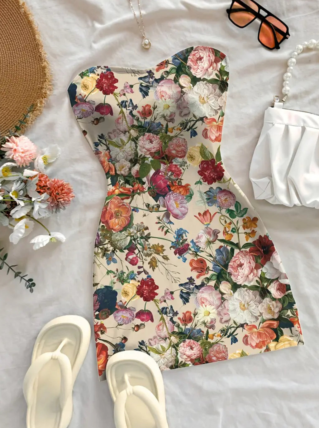 ‘Flores’ Floral Mini Dress