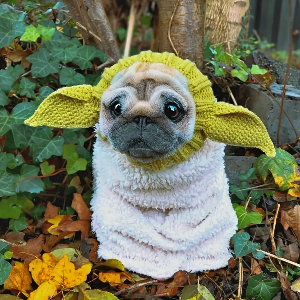 Posh Pets 🐾 “Baby Yoda” 1pc Knitted Ear Muffs Hat-Scarf