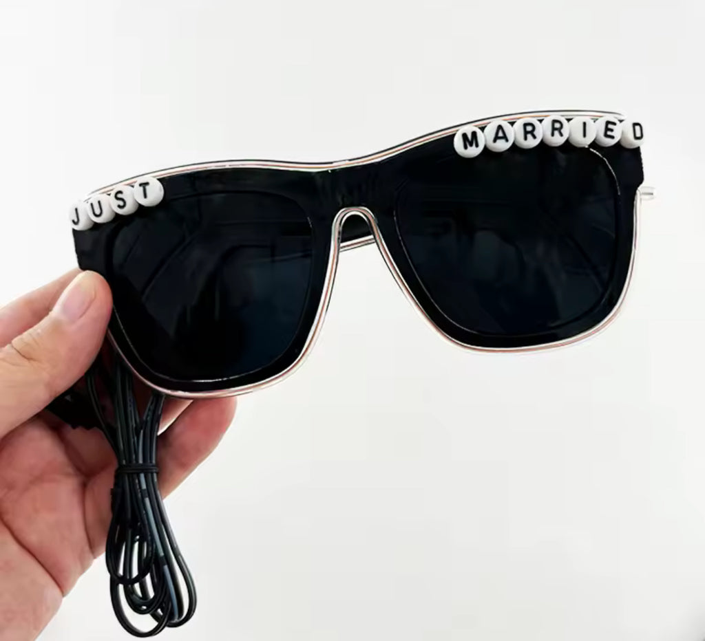 “Just Married” Glow Up LED Sunglasses
