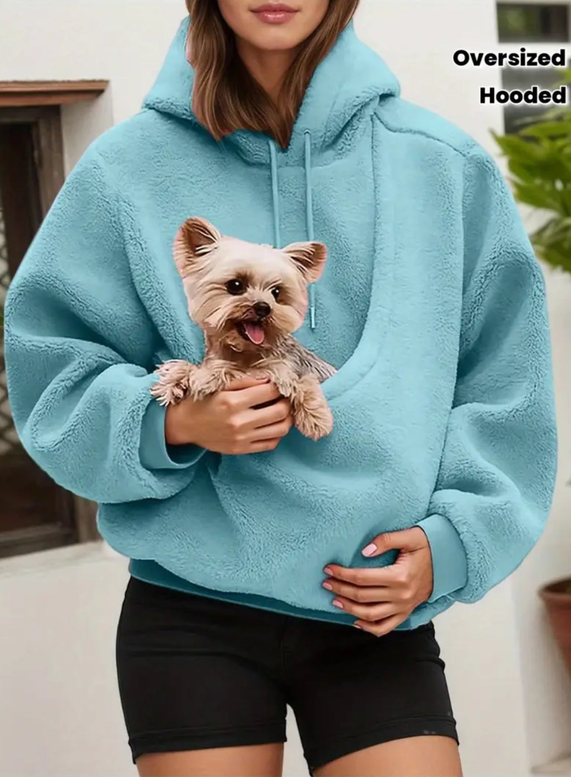 Pet Carrying Hoodie With Built-in Kangaroo Pouch 