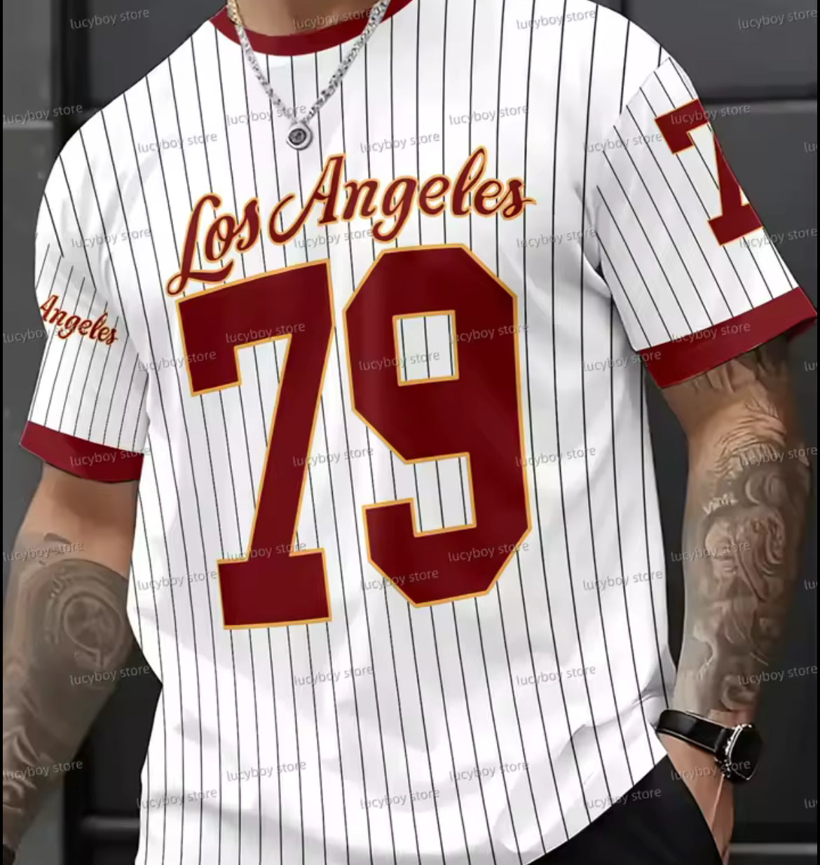 “79 LOS ANGELES”  Men’s Short Sleeve O- Neck Basketball Jersey T-shirt