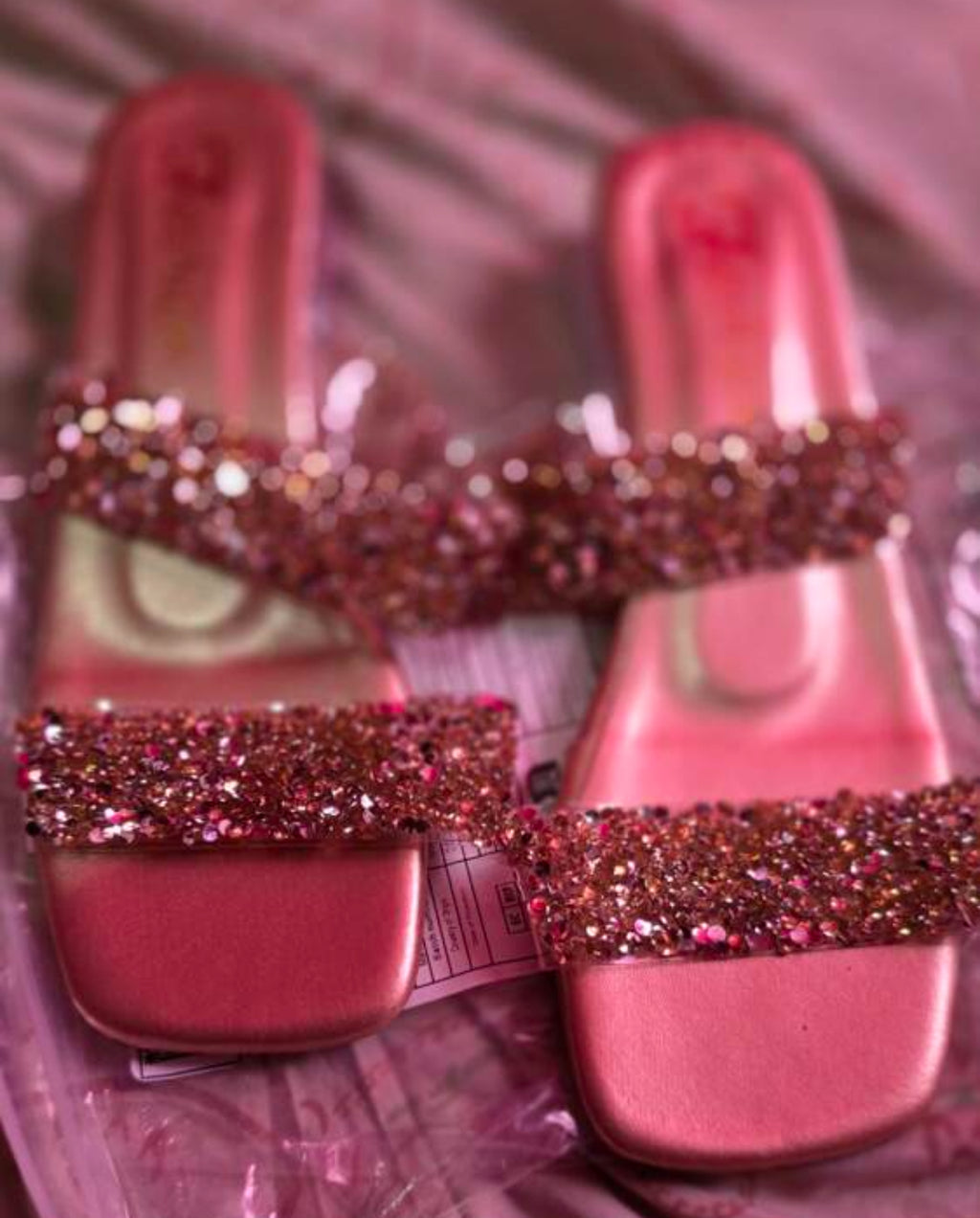 Girl Gold Glitter Fashion Thick Low Heel Wedge Sandals