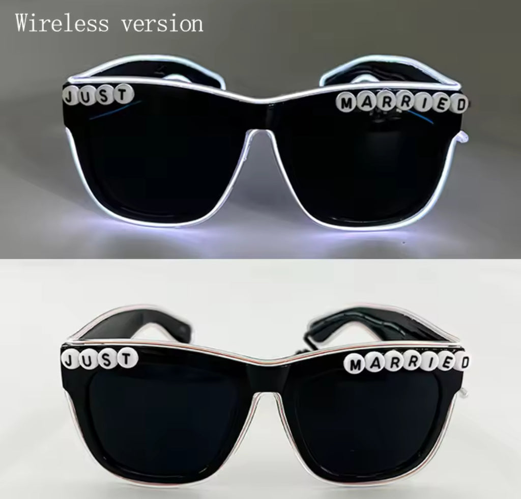 “Just Married” Glow Up LED Sunglasses