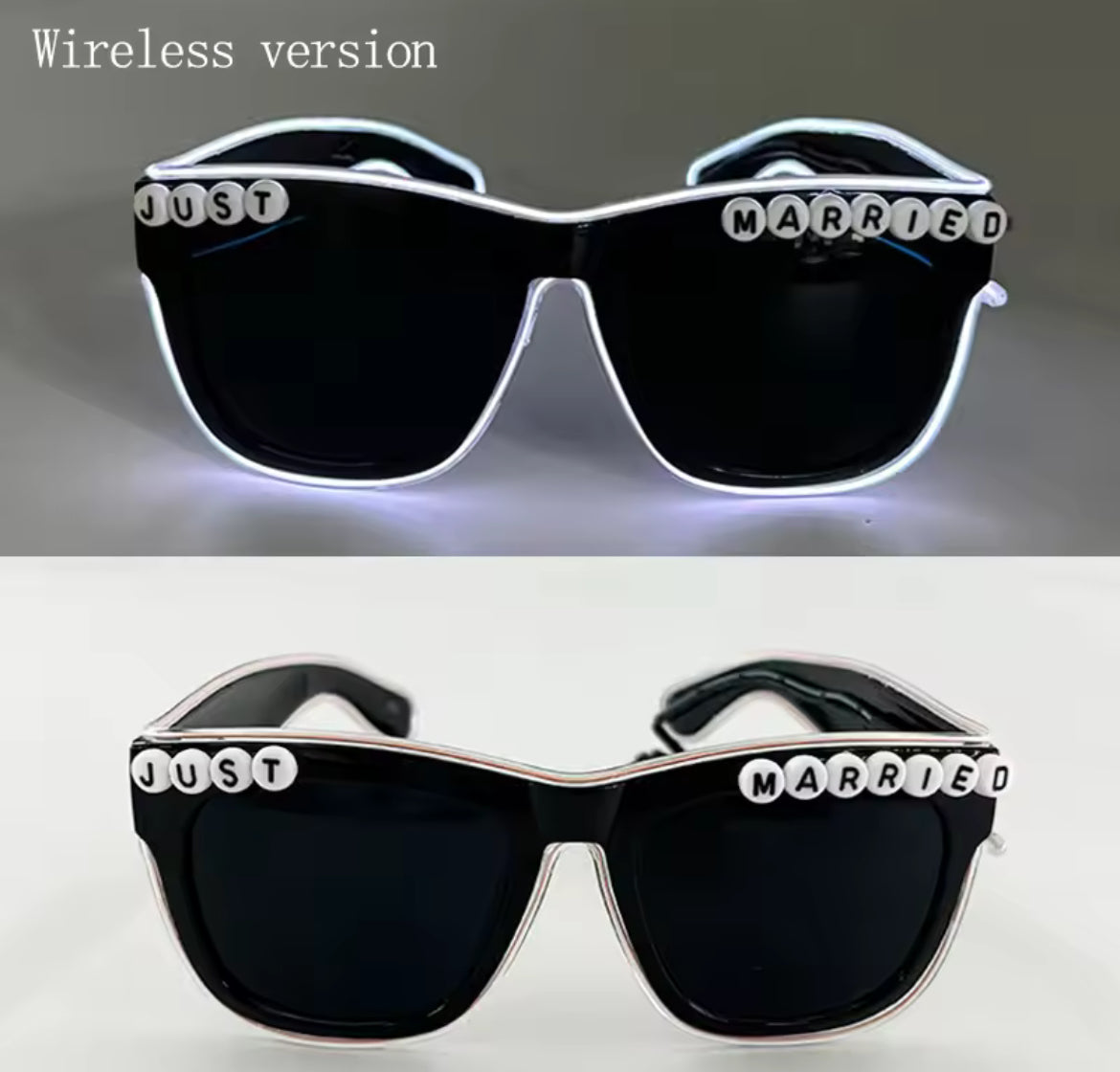 “Just Married” Glow Up LED Sunglasses