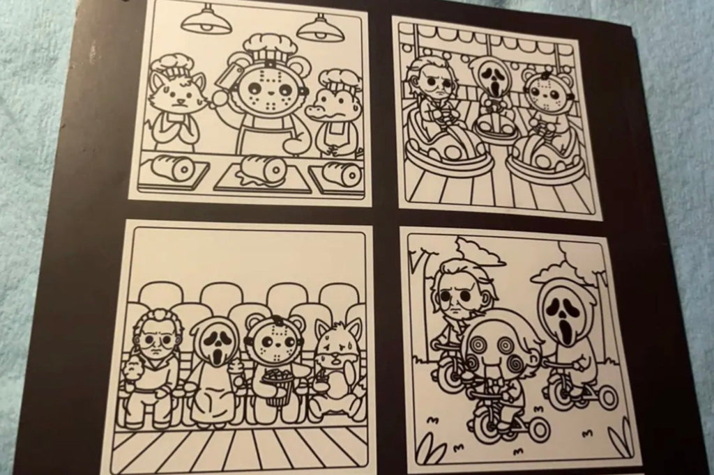 The Cutest Serial | Slasher Movies Coloring Book - Horror Icons Illustrations on Premium Paper 