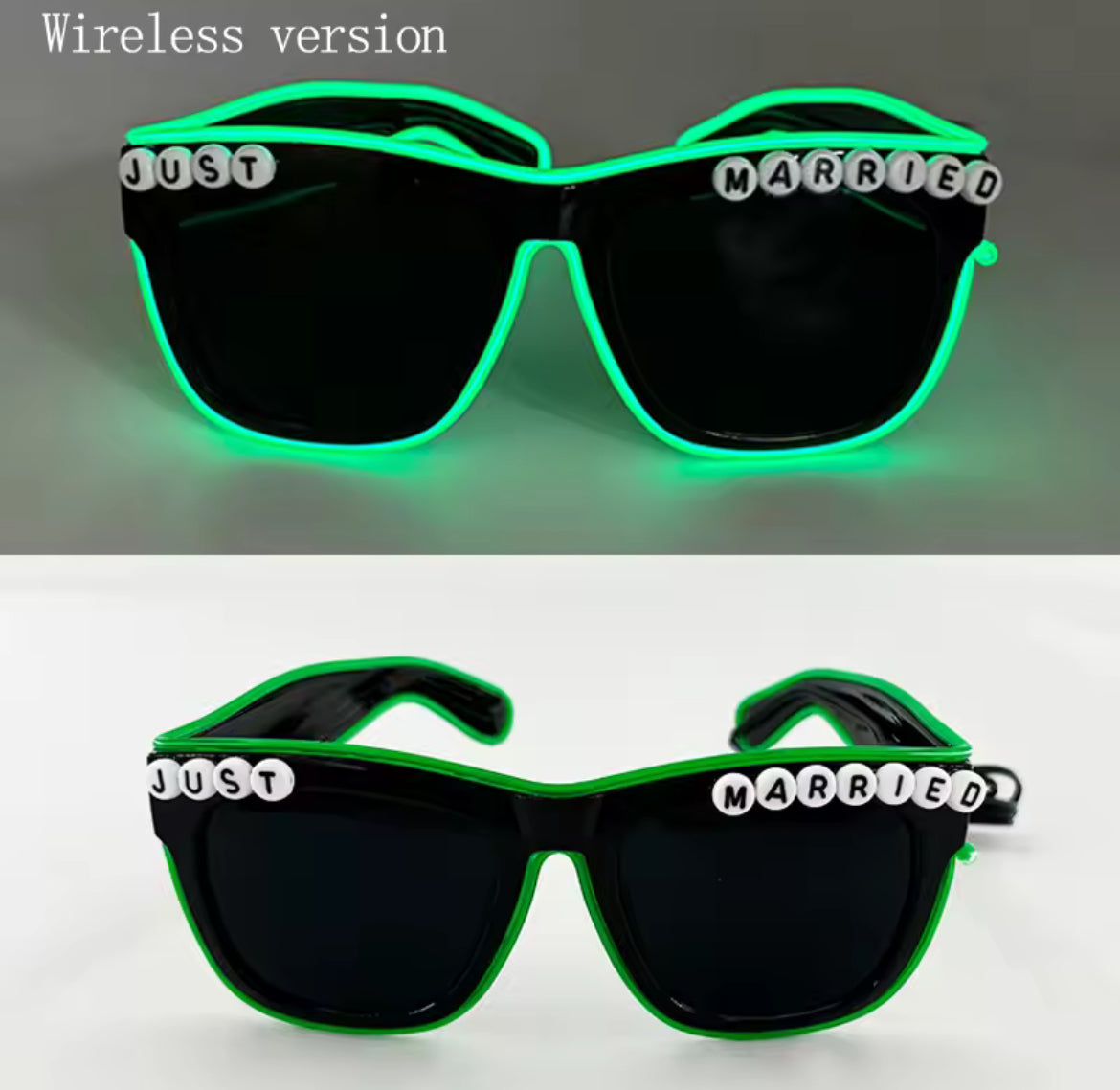 “Just Married” Glow Up LED Sunglasses
