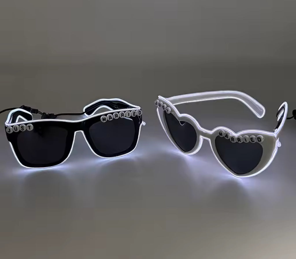 “Just Married” Glow Up LED Sunglasses