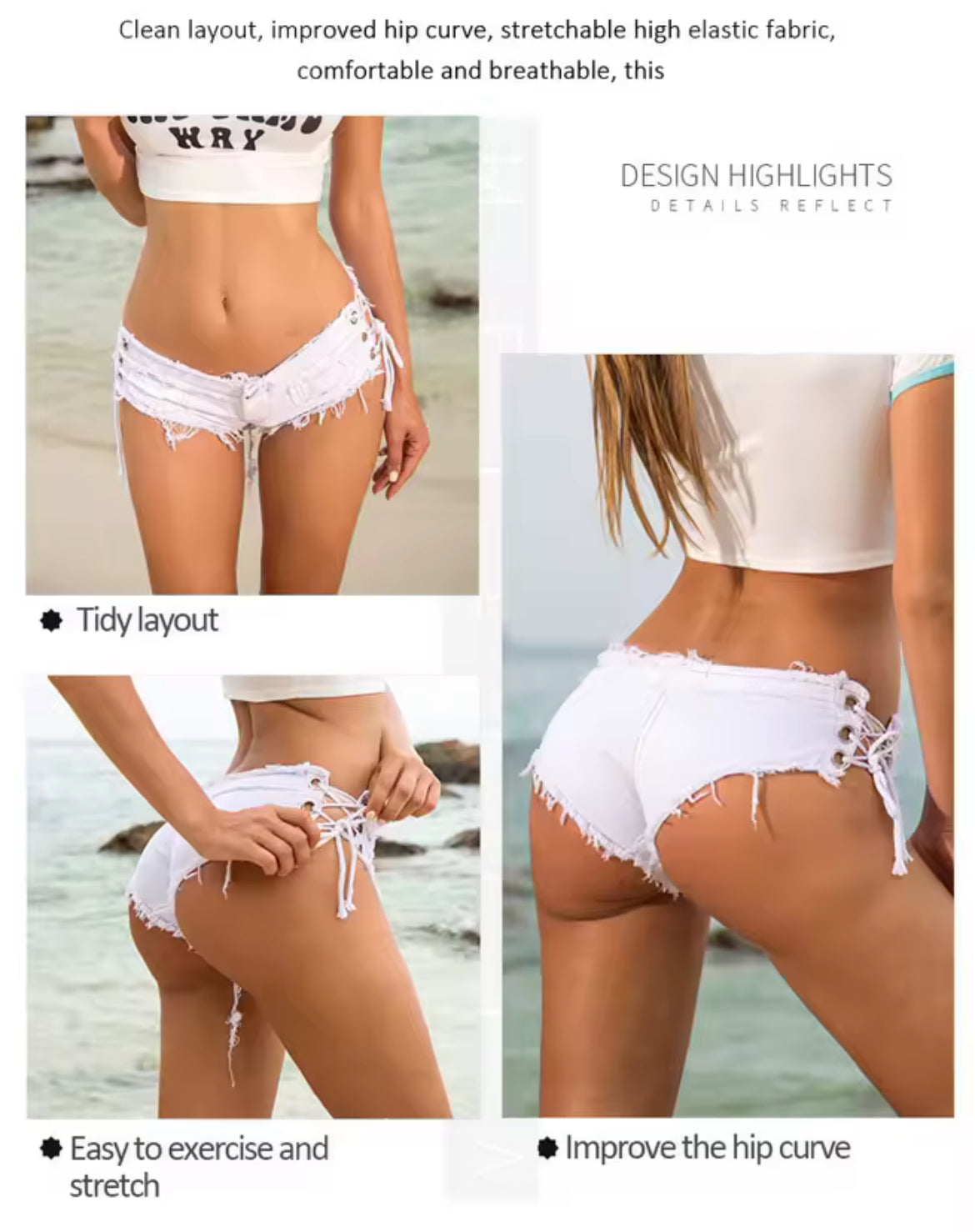 Short Shorts Cross-border Low Waist Sexy European and American Denim