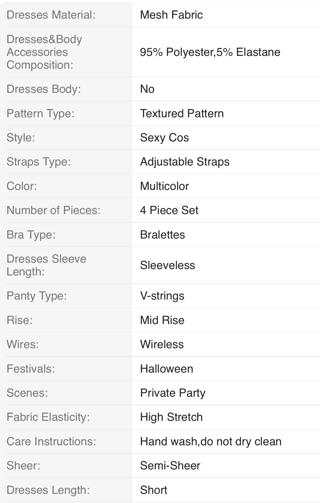 “Kitty Fantasy” Costume 4pcs Women's Sexy Leopard Print Costume Set