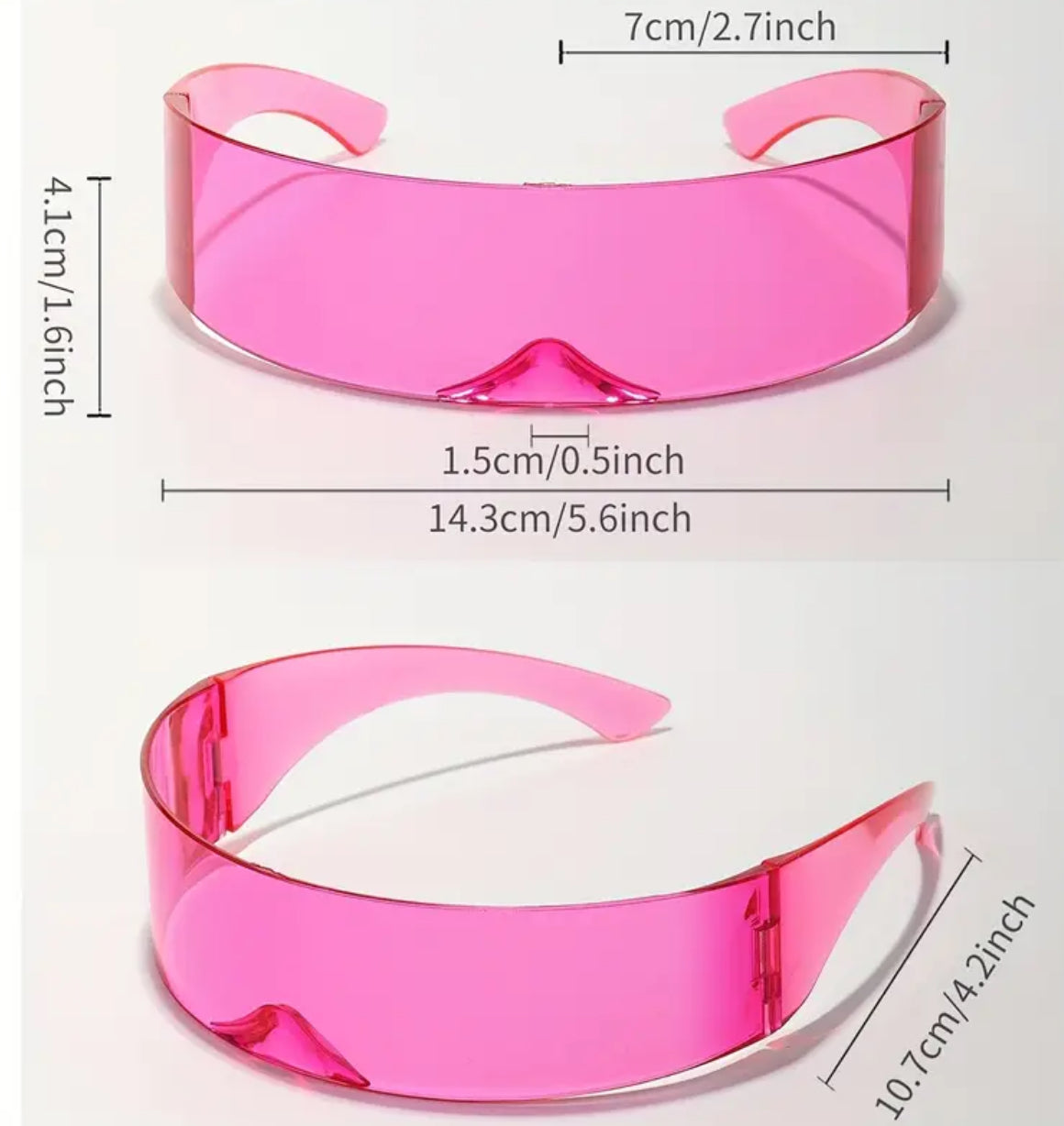 “Galaxy Barbie” Rose Pink Shiny Glasses + Water Crystal Frame