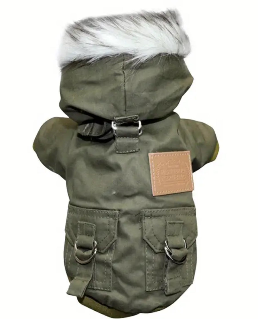 “Posh Pets” Winter Warm Dog Hooded Coat & Jumpsuit Suit - Thickened Pet Jacket