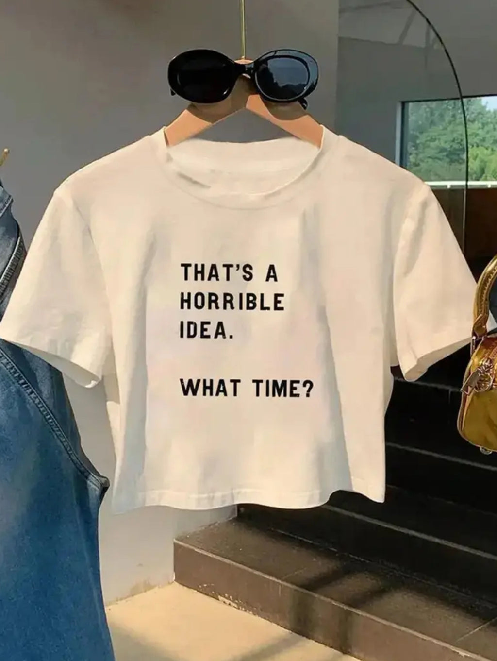 “THAT’S A TERRIBLE IDEA” Women’s Crop Top