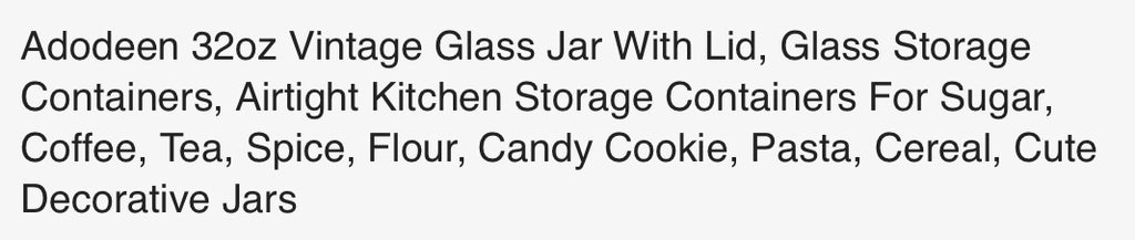 32oz Vintage Airtight Storage Jars Featuring a Vintage Carved Design With Lid, Glass Storage Containers  