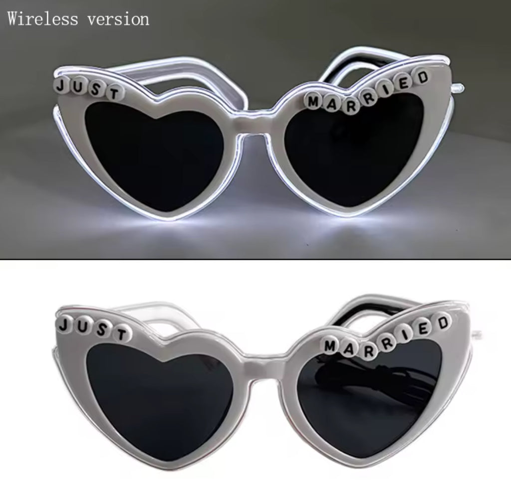 “Just Married” Glow Up LED Sunglasses