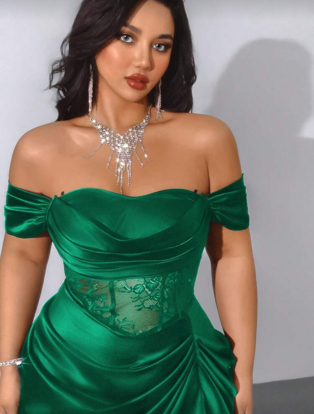 Elegant Plus Size Lace Detail Dress