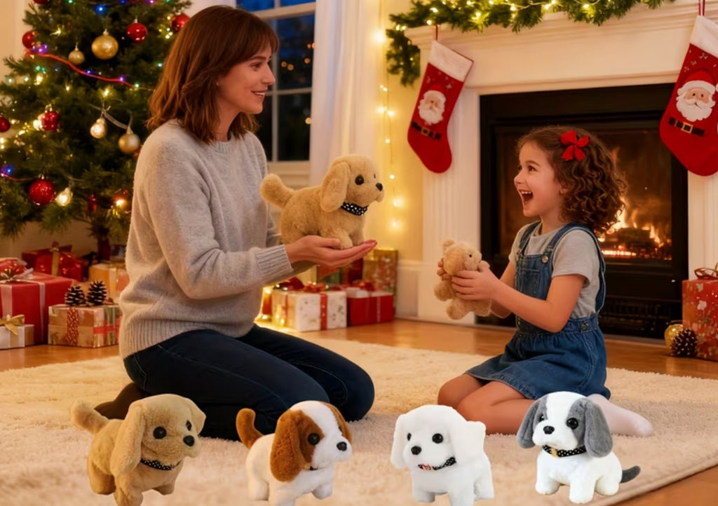 Interactive Golden Retriever Toy Dog | Walks, Barks, and Wags Tail, Battery-Powered (Battery Not Included)