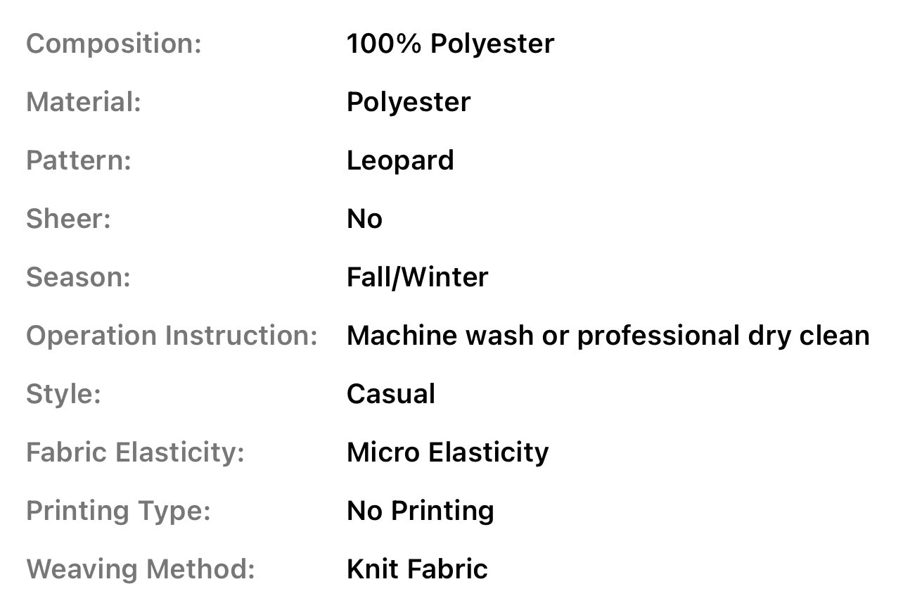 Leopard Print - Loose Fit Jacket with Flip Collar