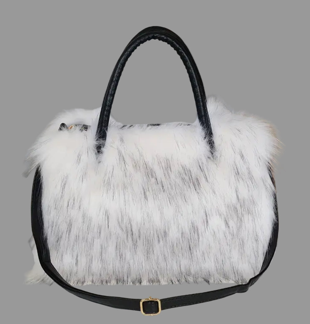 Faux Mink Plush Fur Shoulder-Crossbody Handbags