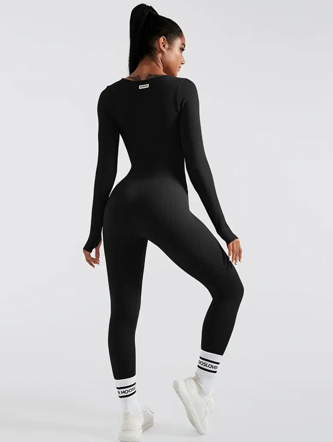 "Tessa ”  Long Sleeve Athletic Seamless Workout Bodysuit