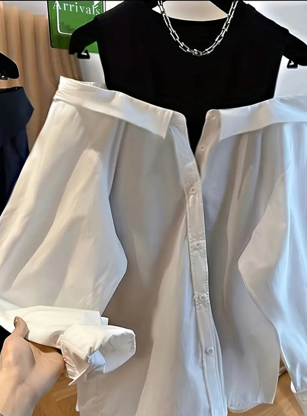 ‘STELLA’ Off Shoulder Long Sleeve Chic Women's Loose Cut Round Neck Blouse