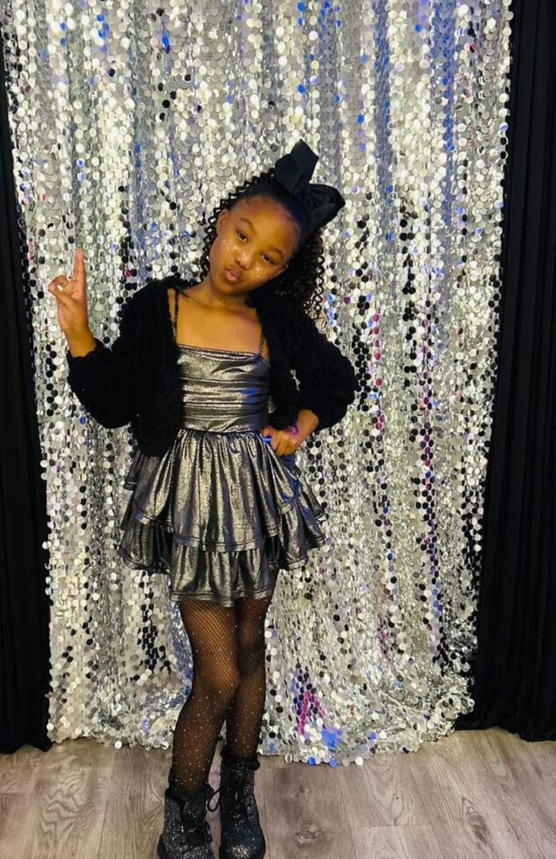 Tween “Fairy” Sparkly Soft Layer Casual Bubble Dress 