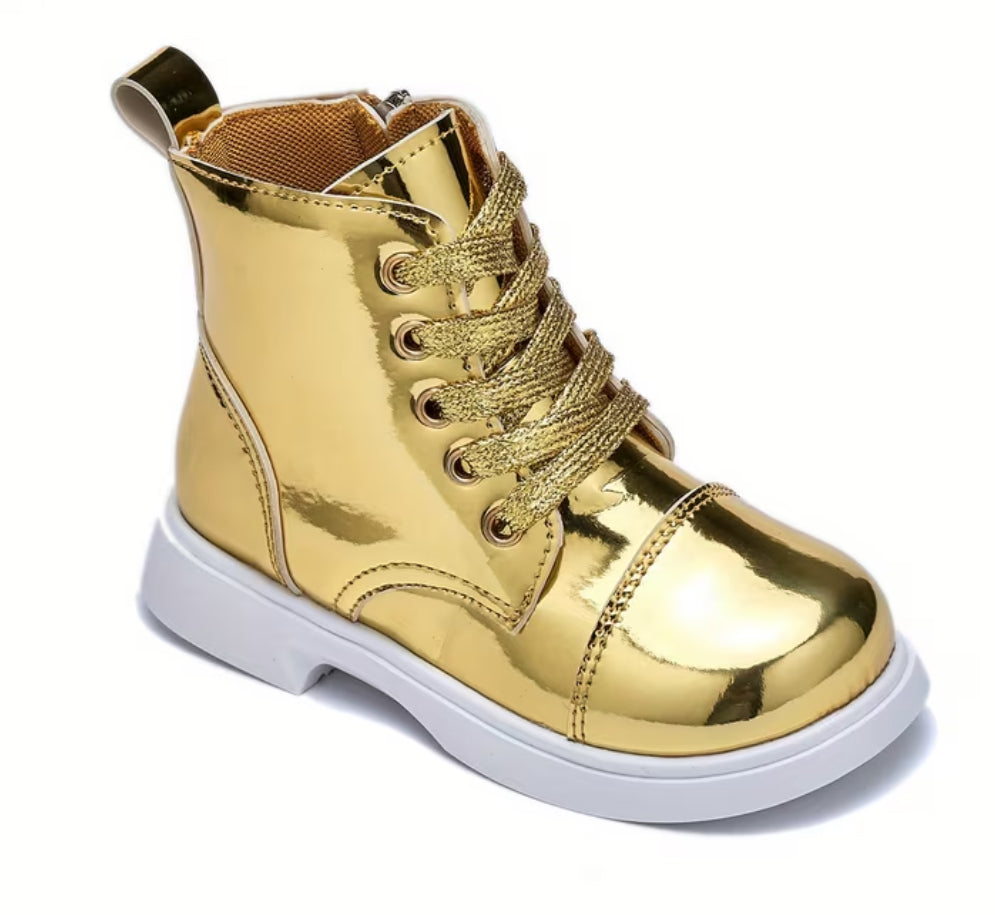 “Gold Kids” Retro High Top-Shock-Absorbing Boots + Zipper Closure & Fabric Lined Interior