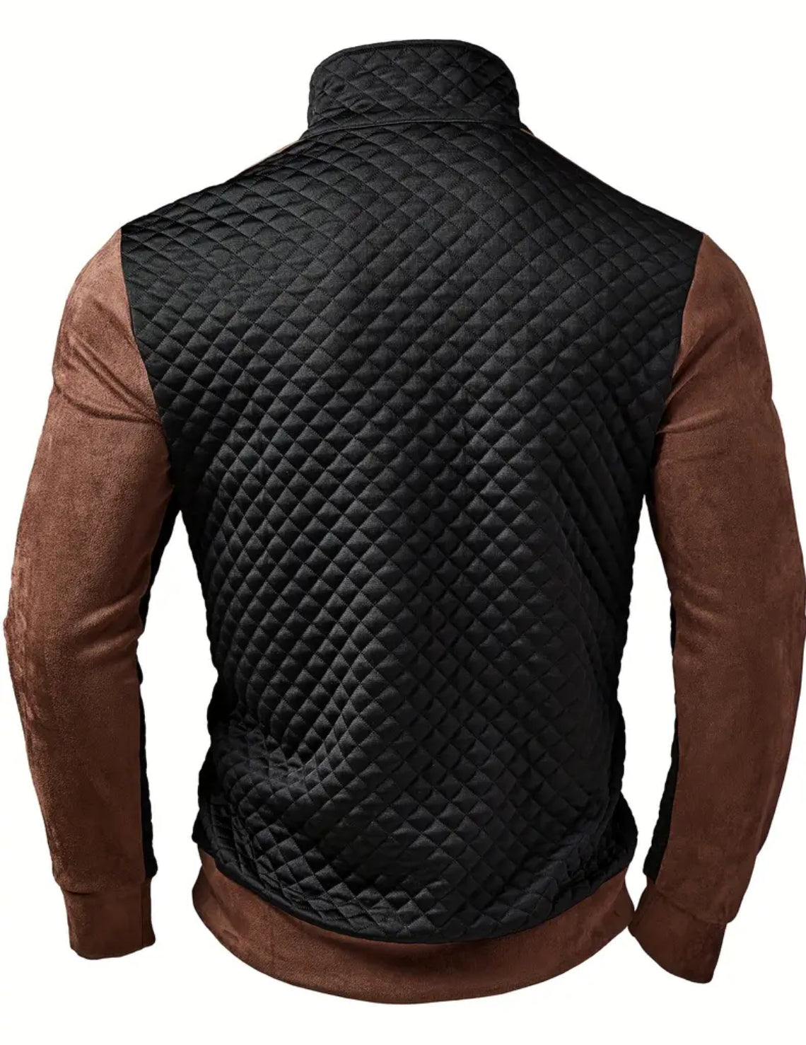 Men’s Casual Long Sleeve Henley Sweatshirt with Color Block Design