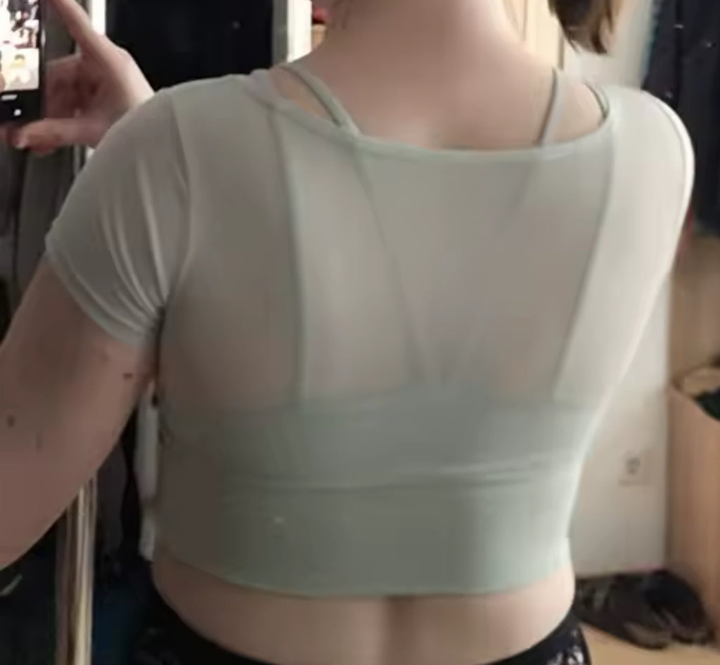 Yoga| Pilates Training Fitness Crop Top, Lightweight Chest Cushion Quick Drying