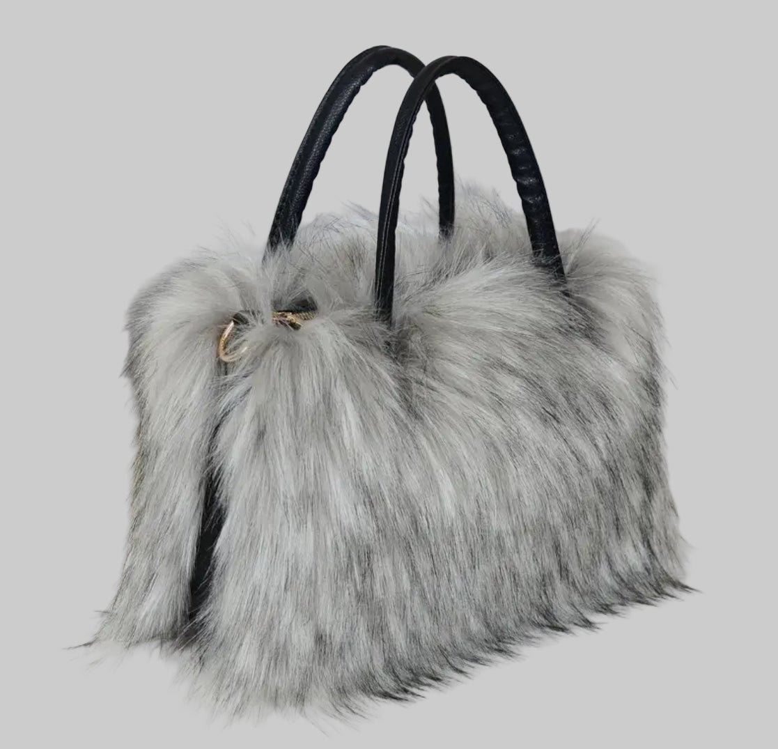 Faux Mink Plush Fur Shoulder-Crossbody Handbags