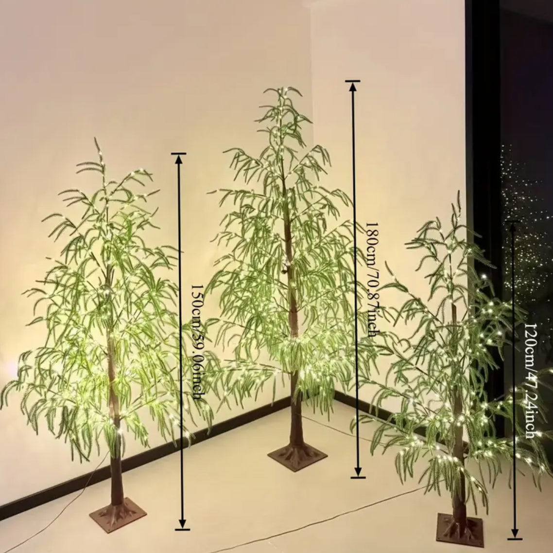“Oh Christmas Tree” LED Norfolk Artificial Pine Tree with Fairy Lights