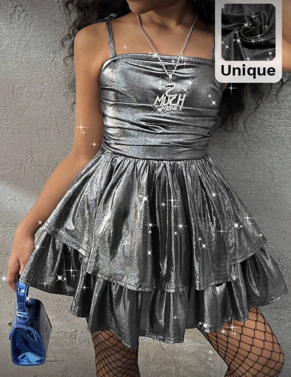 Tween “Fairy” Sparkly Soft Layer Casual Bubble Dress 