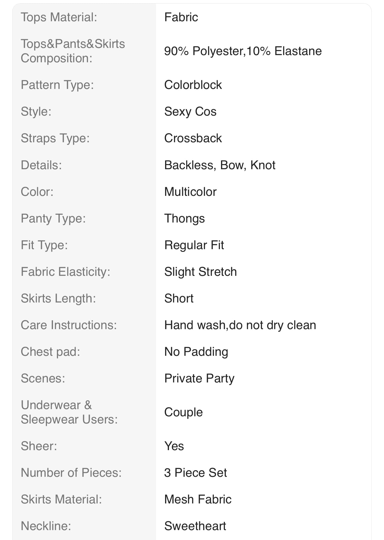 Snow White 🍎 Fantasy Costume Plus Size 3-Piece Lingerie Set With Underwire