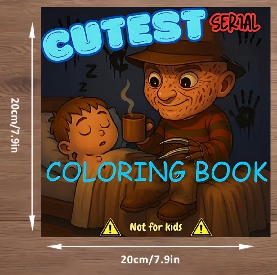 The Cutest Serial | Slasher Movies Coloring Book - Horror Icons Illustrations on Premium Paper 