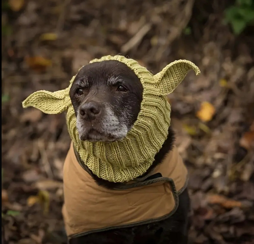 Posh Pets 🐾 “Baby Yoda” 1pc Knitted Ear Muffs Hat-Scarf