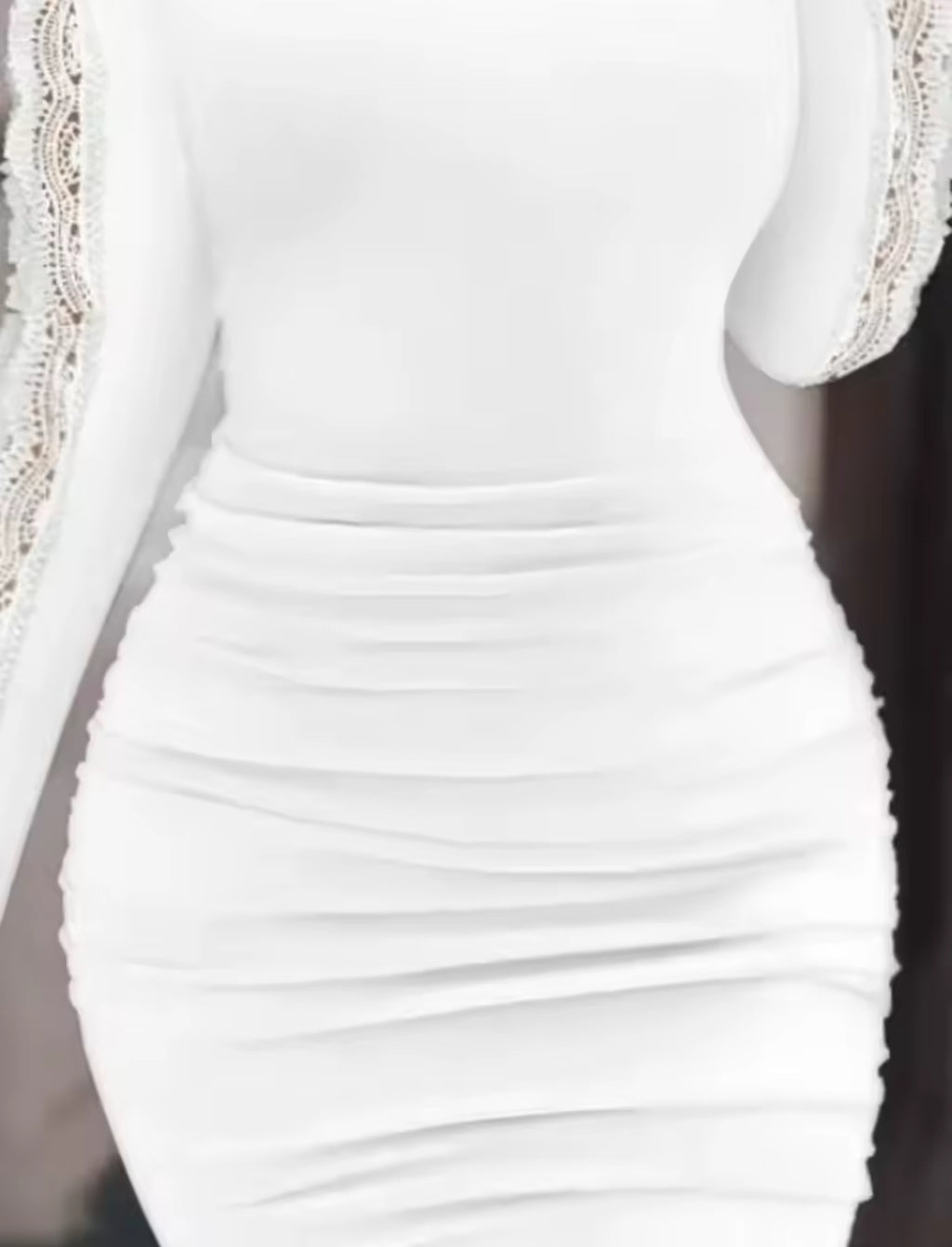 Body-Con Off Shoulder Asymmetrical Long Sleeve Cocktail Dress