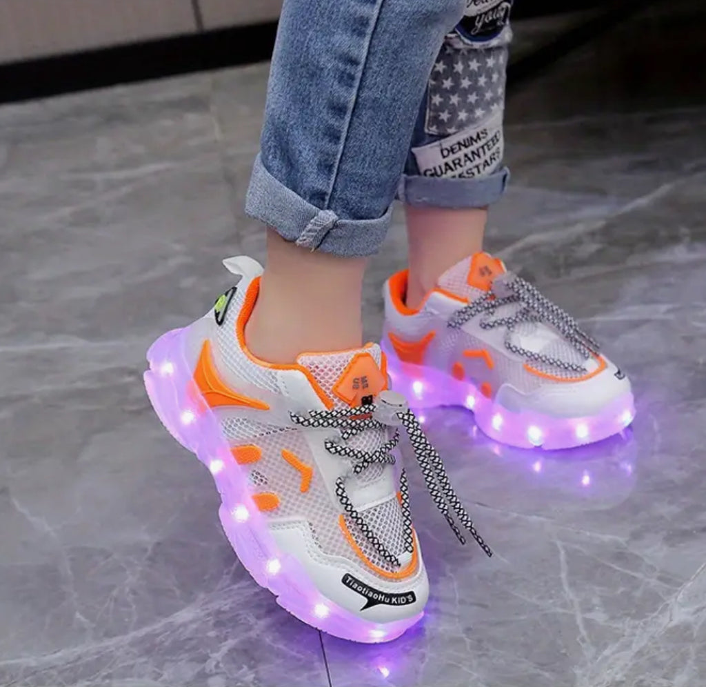 Glow Shoes Rechargeable Colorful LED Shoes for Boys and Girls