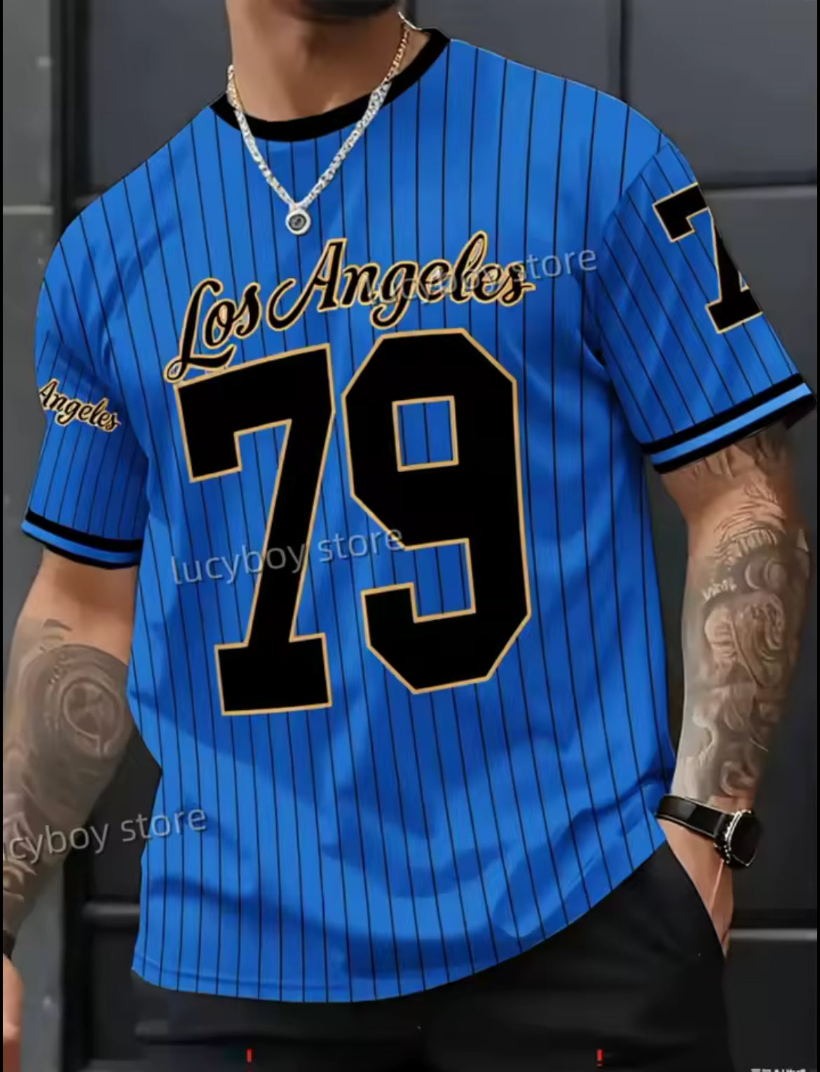 “79 LOS ANGELES”  Men’s Short Sleeve O- Neck Basketball Jersey T-shirt