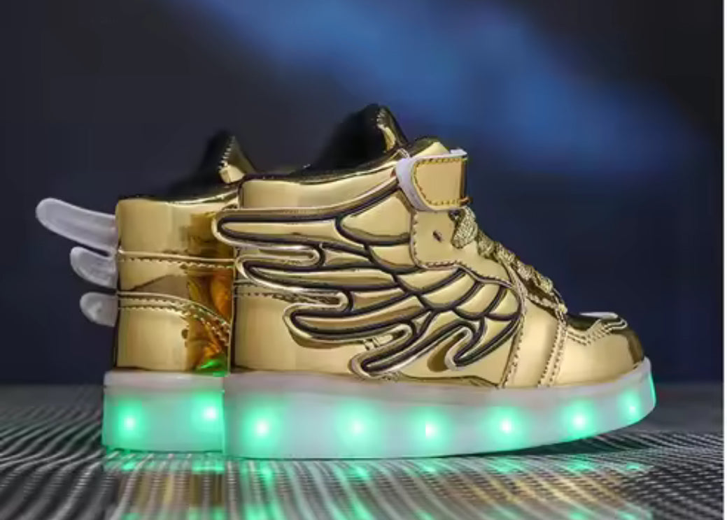 “Luminous Wings” Kids USB Charge LED Illuminated Lights Shoe