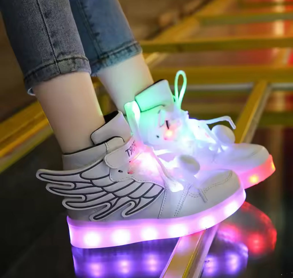“Luminous Wings” Kids USB Charge LED Illuminated Lights Shoe
