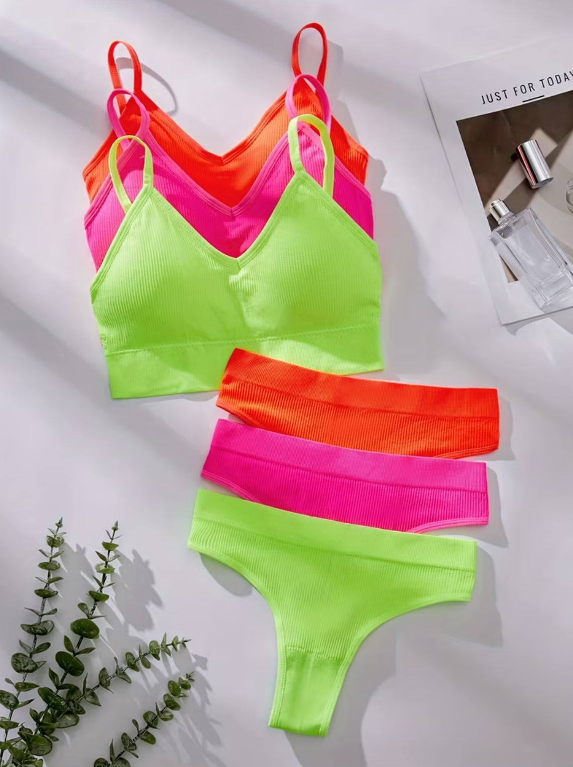 Neon Three-Color Combination Casual Lingerie