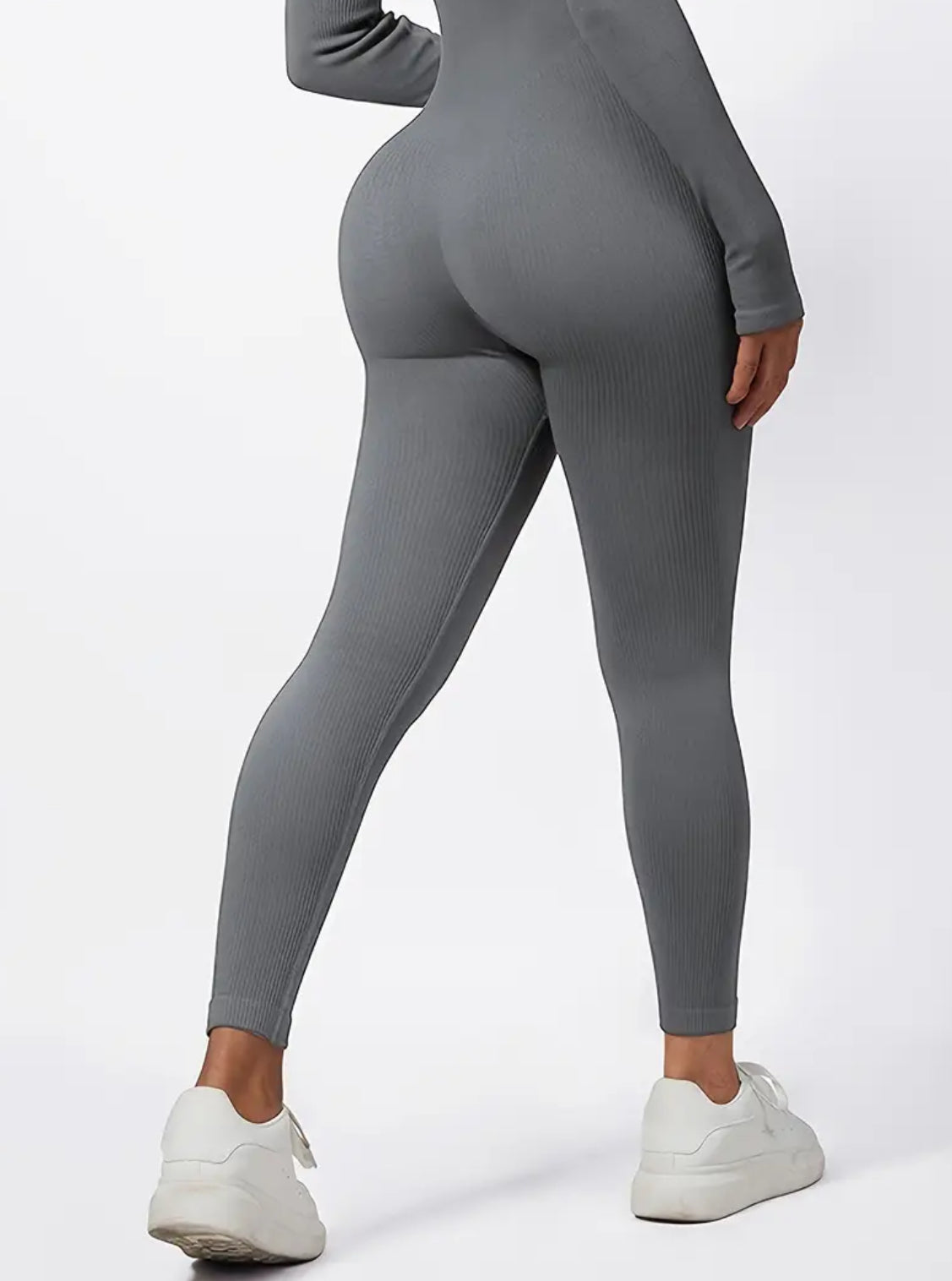 "Tessa ”  Long Sleeve Athletic Seamless Workout Bodysuit