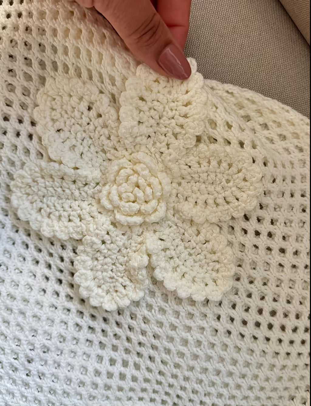 “Gardenia” Crochet Hollow-Out Off-Shoulder French-Style Elegant Slim-Fitting Short Dress