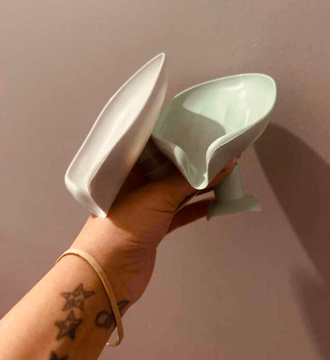 Soap Saver | Draining Bathroom Soap Dish Holder with Suction Cup Stand