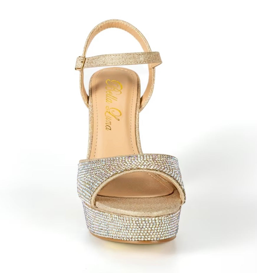 ‘Rhinestone Symphony Platforms’ Exquisitely Adorned with Iridescent Rhinestones