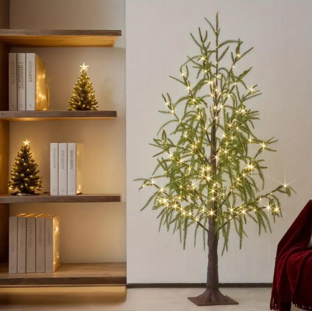 “Oh Christmas Tree” LED Norfolk Artificial Pine Tree with Fairy Lights