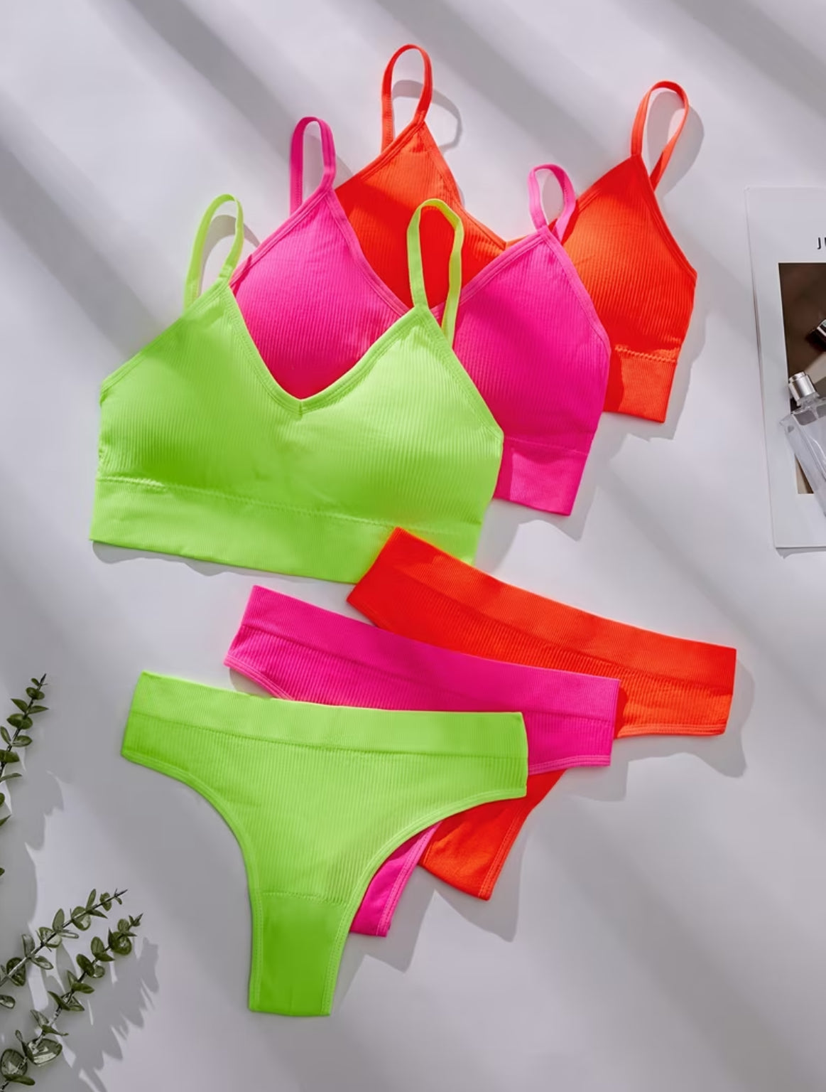 Neon Three-Color Combination Casual Lingerie