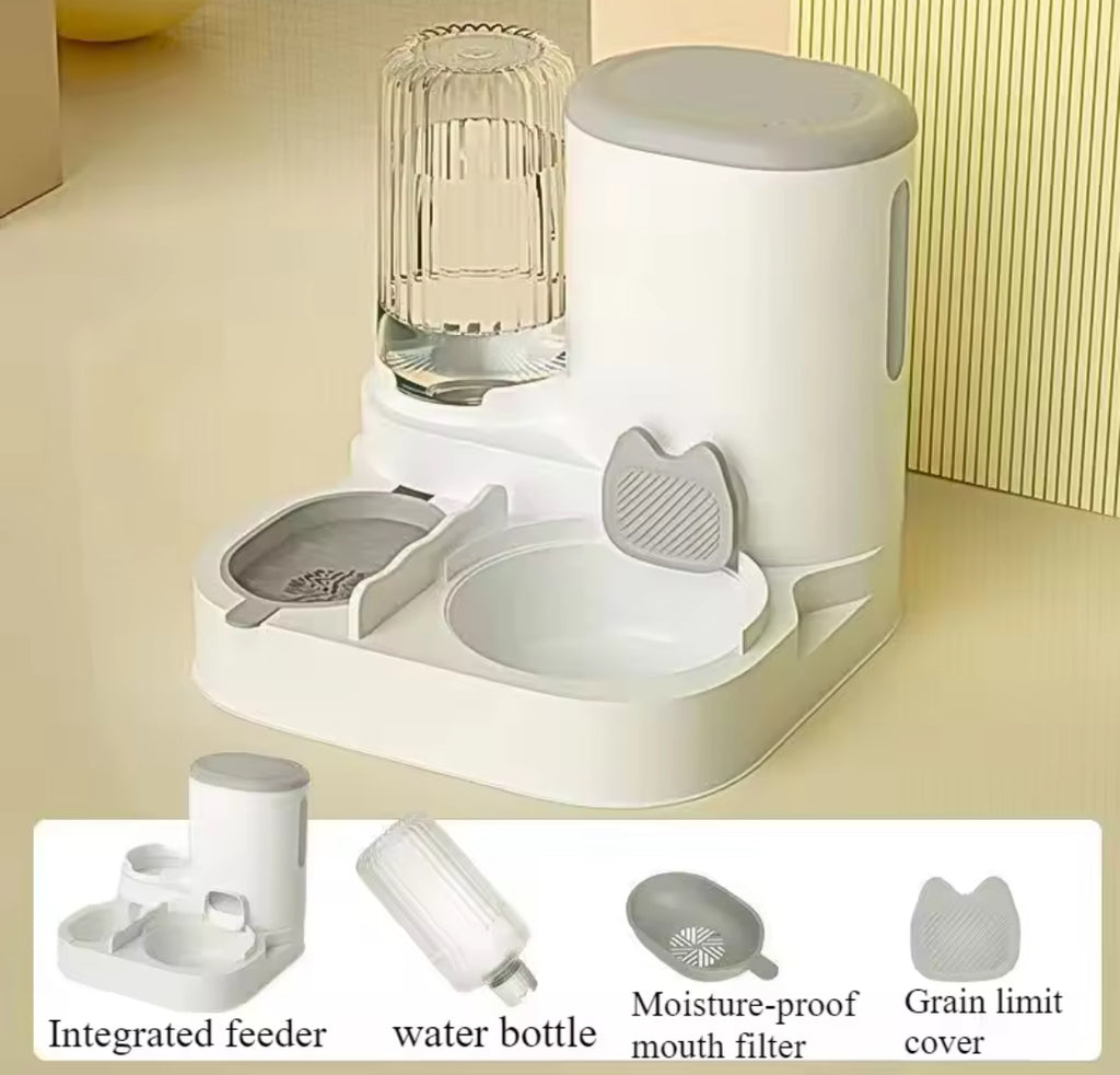 Automatic Food Feeder for Cats, Dogs, Pets + Automatic Water Dispensers