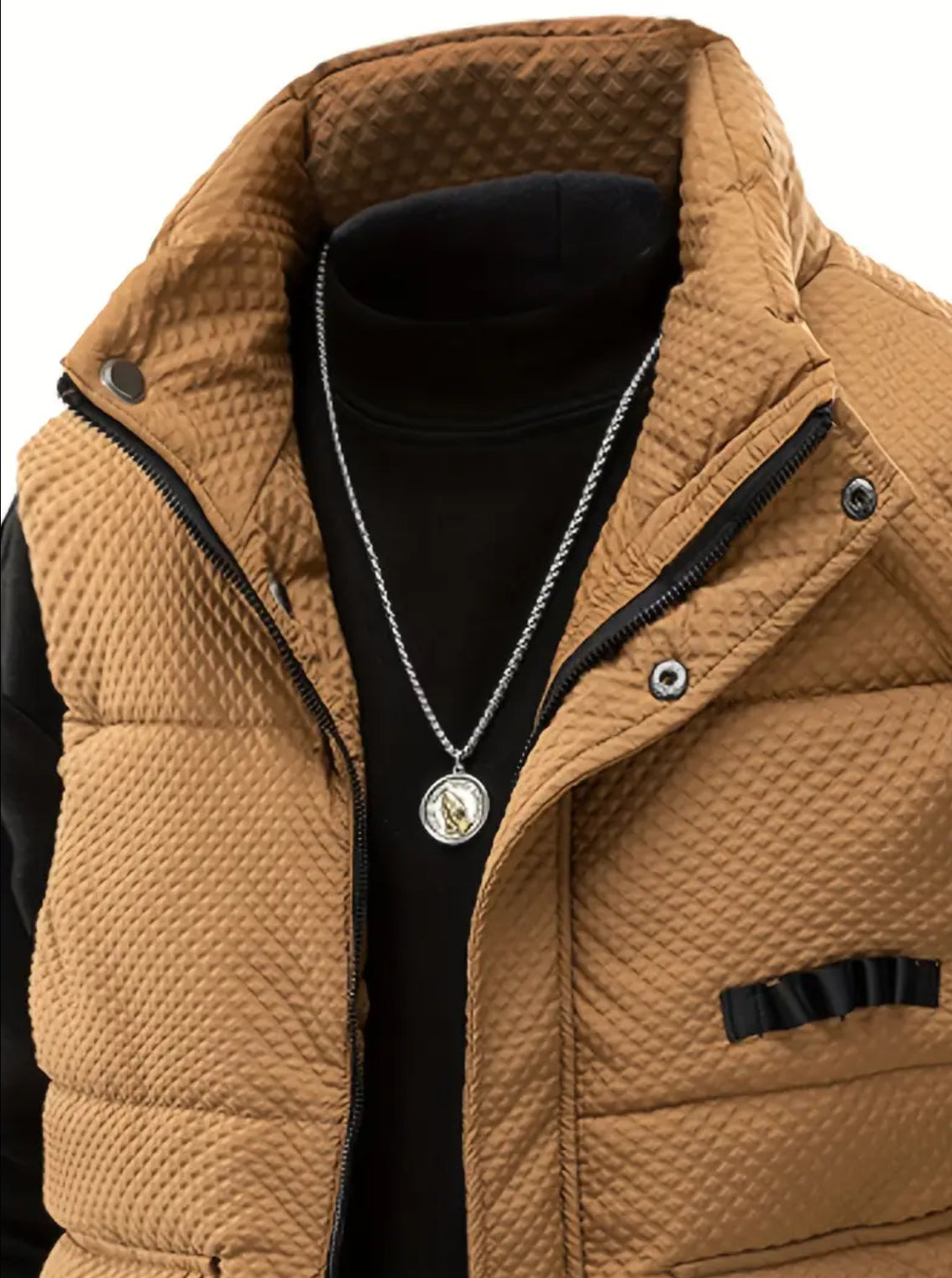 “Gio” Mens Big & Tall Winter Oversized Sleeveless Vest