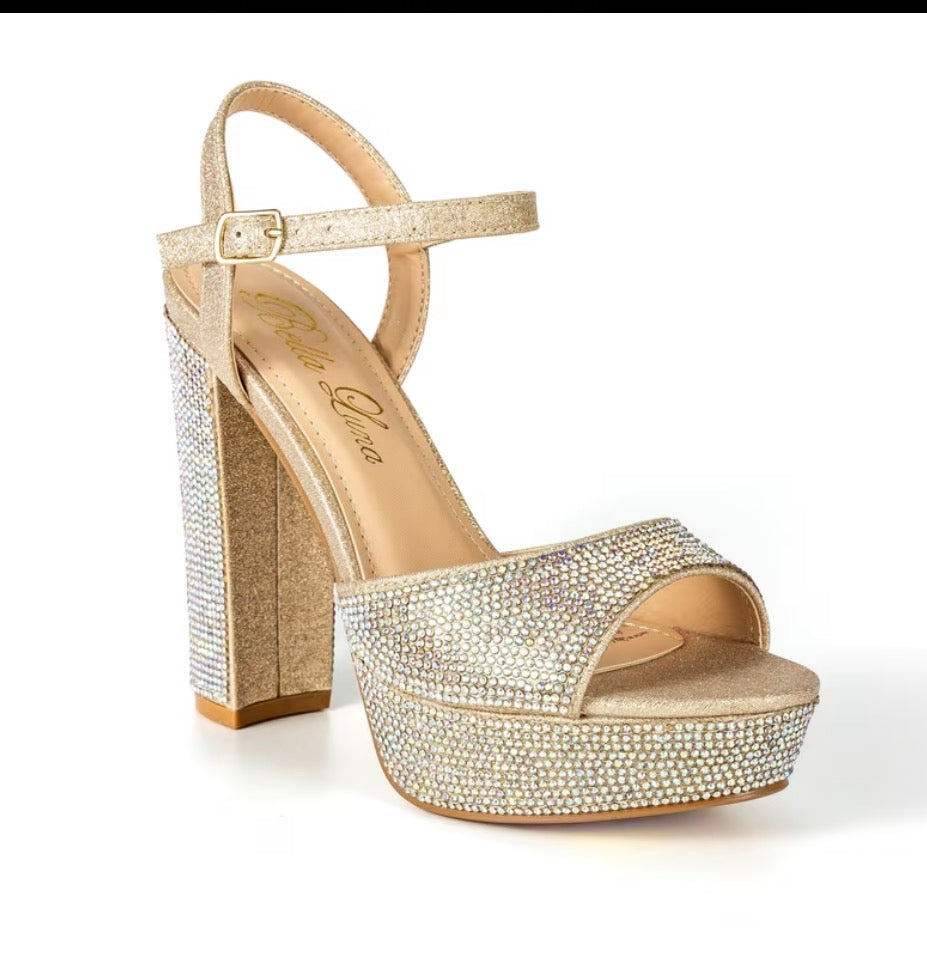 ‘Rhinestone Symphony Platforms’ Exquisitely Adorned with Iridescent Rhinestones